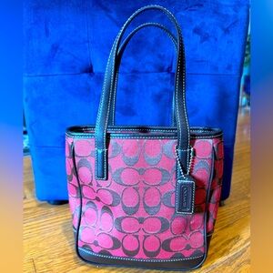 Authentic COACH Red Signature Bucket Bag